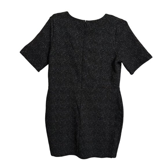 Simply Styled Black Speckled Short Sleeve Dress Size XLP Career Capsule Academia - Picture 3 of 5